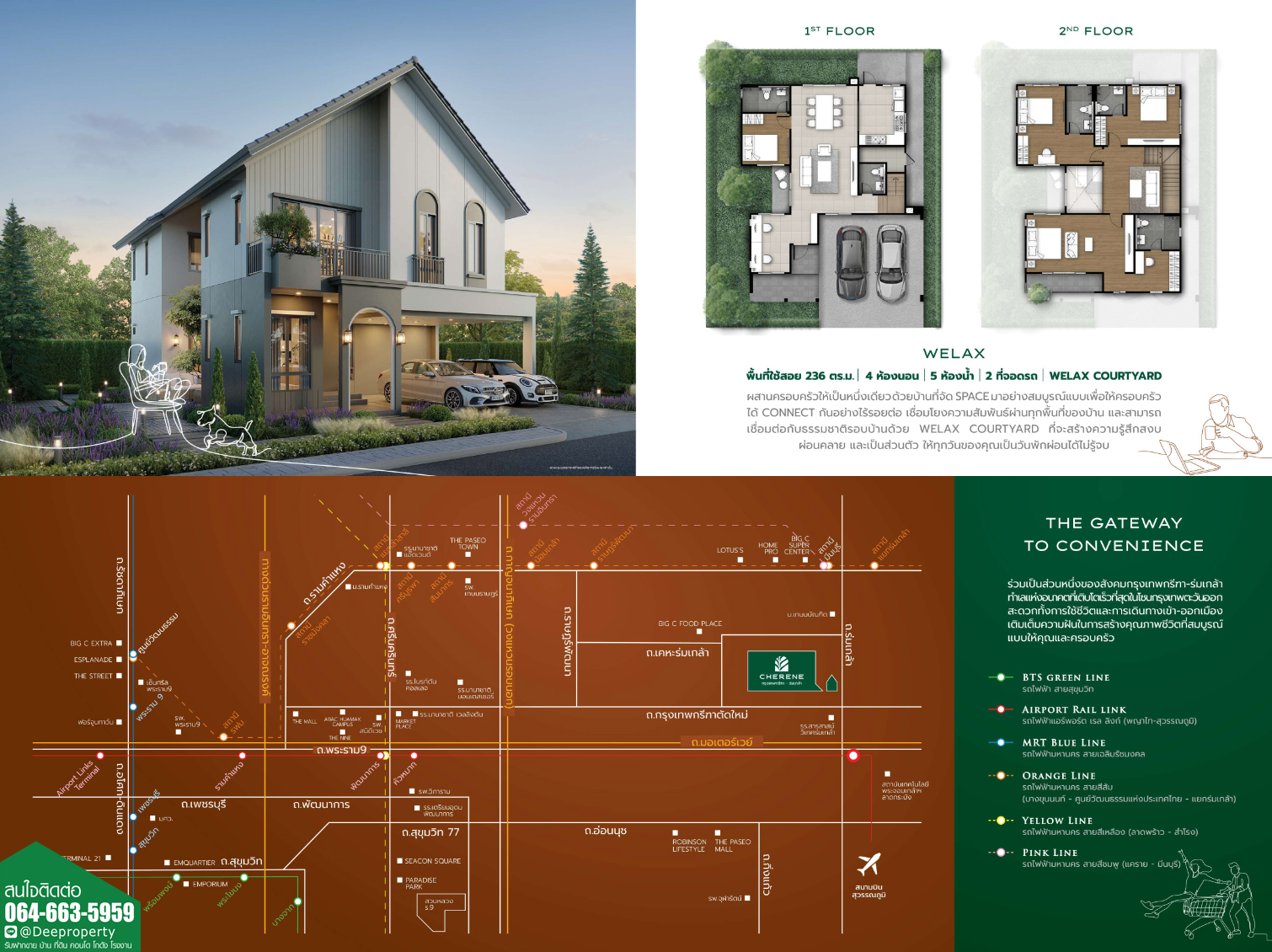 🏠บ้านใหม่! 🏡ขายบ้านเดี่ยวโครงการ เฌอรีน กรุงเทพกรีฑา - ร่มเกล้า Cherene Krungthepkreetha บ้านสวยพร้อมอยู่ ใกล้สนามบิน (Welation)