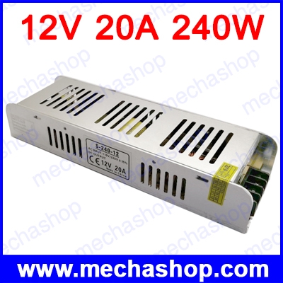สวิทชิ่ง เพาเวอร์ซัพพาย แหล่งจ่ายไฟ Anex Power Supply 12V 20A 240W slim Single output S-240W-12 -L