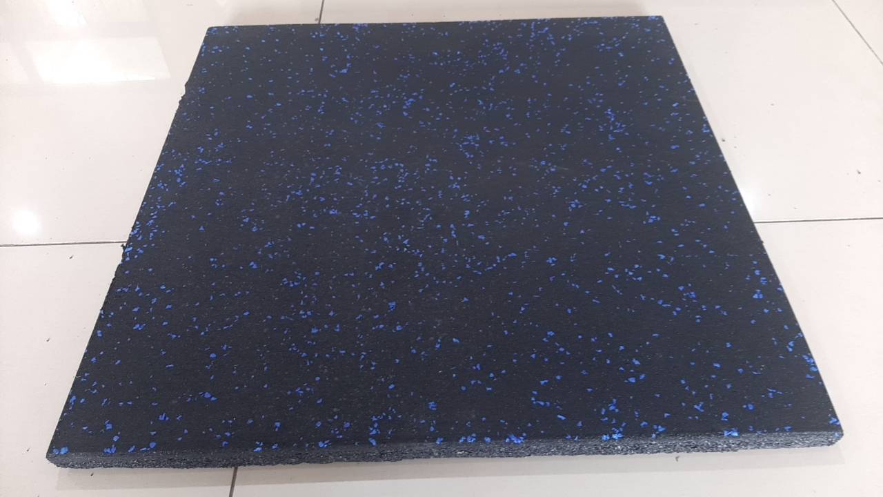 แผ่นยางปูพื้นฟิตเนส จุดสี epdm