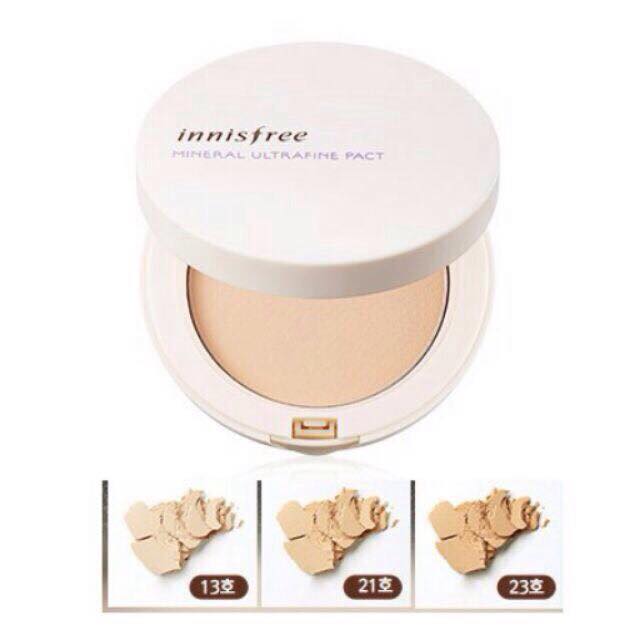 พร้อมส่ง INNESFREE MINERAL ULTRAFINE PACT แป้งอัดแข็งไม่ผสมรองพื้นเนื้อเนียนละเอียด
