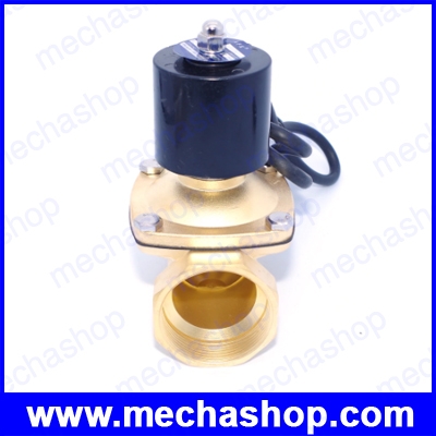 โซลินอยด์วาล์วปิดเปิดของเหลว น้ำ น้ำมัน อากาศ Electric Solenoid Valve NC DN40 1-1/2"BSP NBR Seal 220V