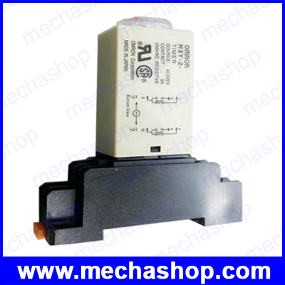 เครื่องหน่วงเวลา แบบหน่วงเปิด ตั้งเวลาแบบอนาล็อก พร้อมฐาน H3Y-2 Power On Timer Delay Relay 0-60 Second 220VAC & Base