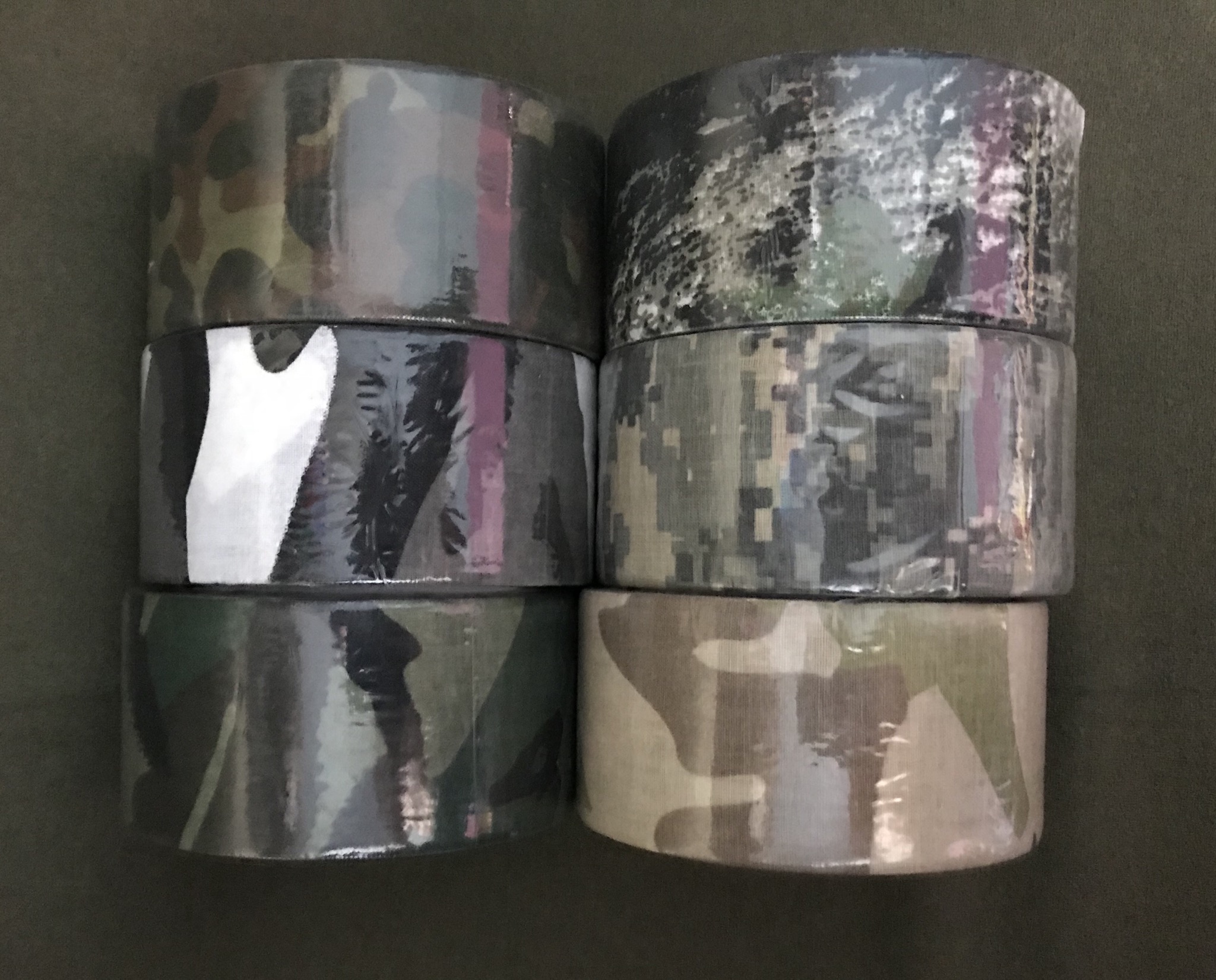 เทปพัน,ผ้าพันลายพราง camo cloth tape - แบบมีเนื้อกาว