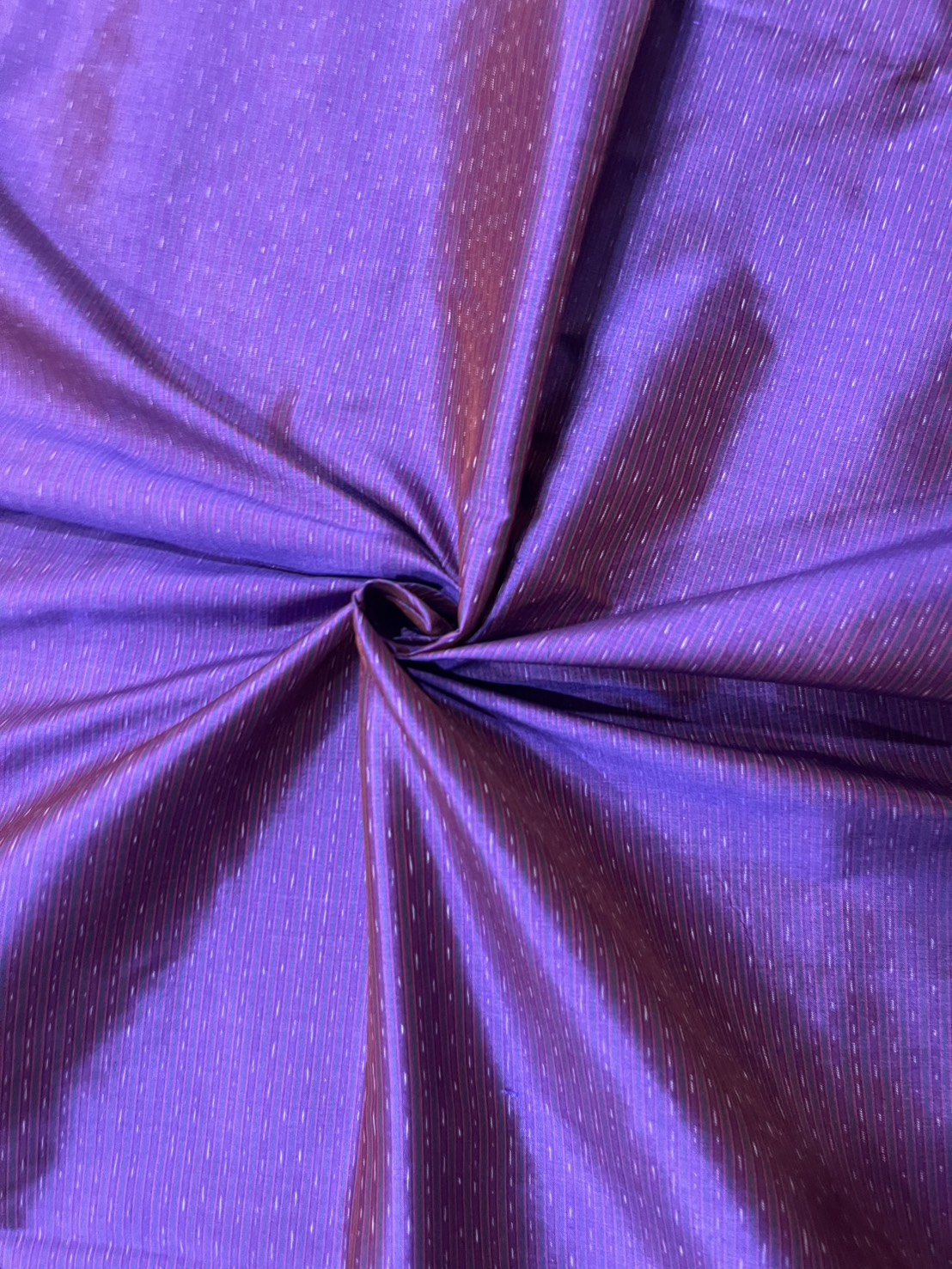 ผ้าไหมมัดหมี่ ไหมแท้ ลายอัมปรม สีม่วง ตัดขายเป็นเมตร รหัส CISP-NY-1024682