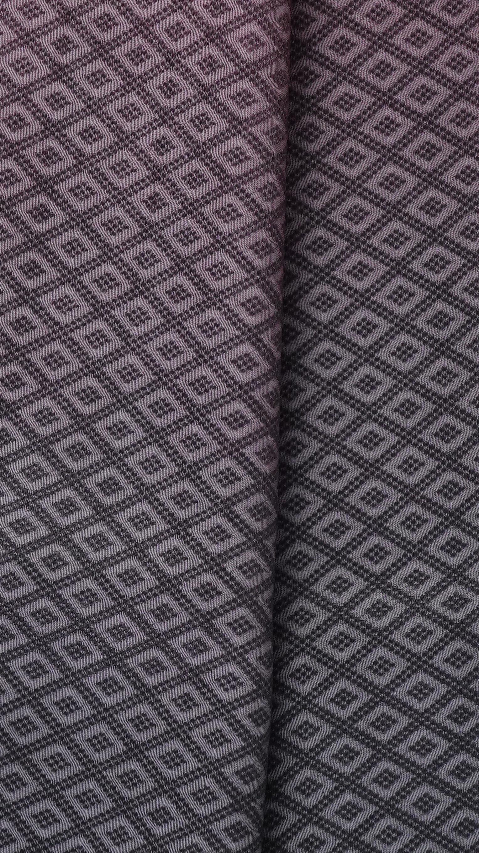 ผ้าไหมย้อมสไลด์สี ยกดอกลูกแก้ว สีม่วงเปลือกมังคุด-สีม่วงเปลือกมังคุดเข้ม เลือกขนาด รหัส BT-TT-0224683