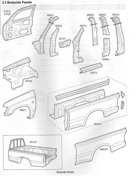 CD คู่มือ ถอดประกอบ BODY TOYOTA HILUX 4X4 ตอนเดียว ปี 1997