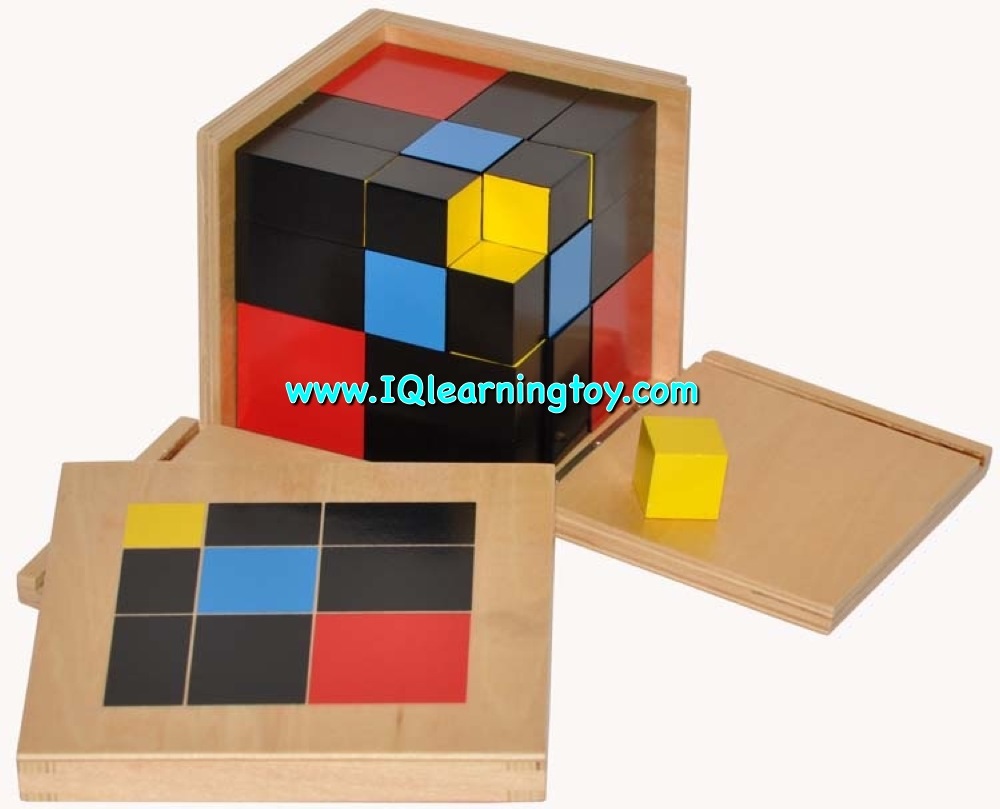 Montessori-กล่องลูกบาศก์ไตรนอร์เมียว Trinomial สอนการเรียนรู้เรื่องสี และ Pattern การฝึกความคิดอย่างเป็นระบบ สังเกต จดจำ ฝึกสมาธิ ส่งฟรี