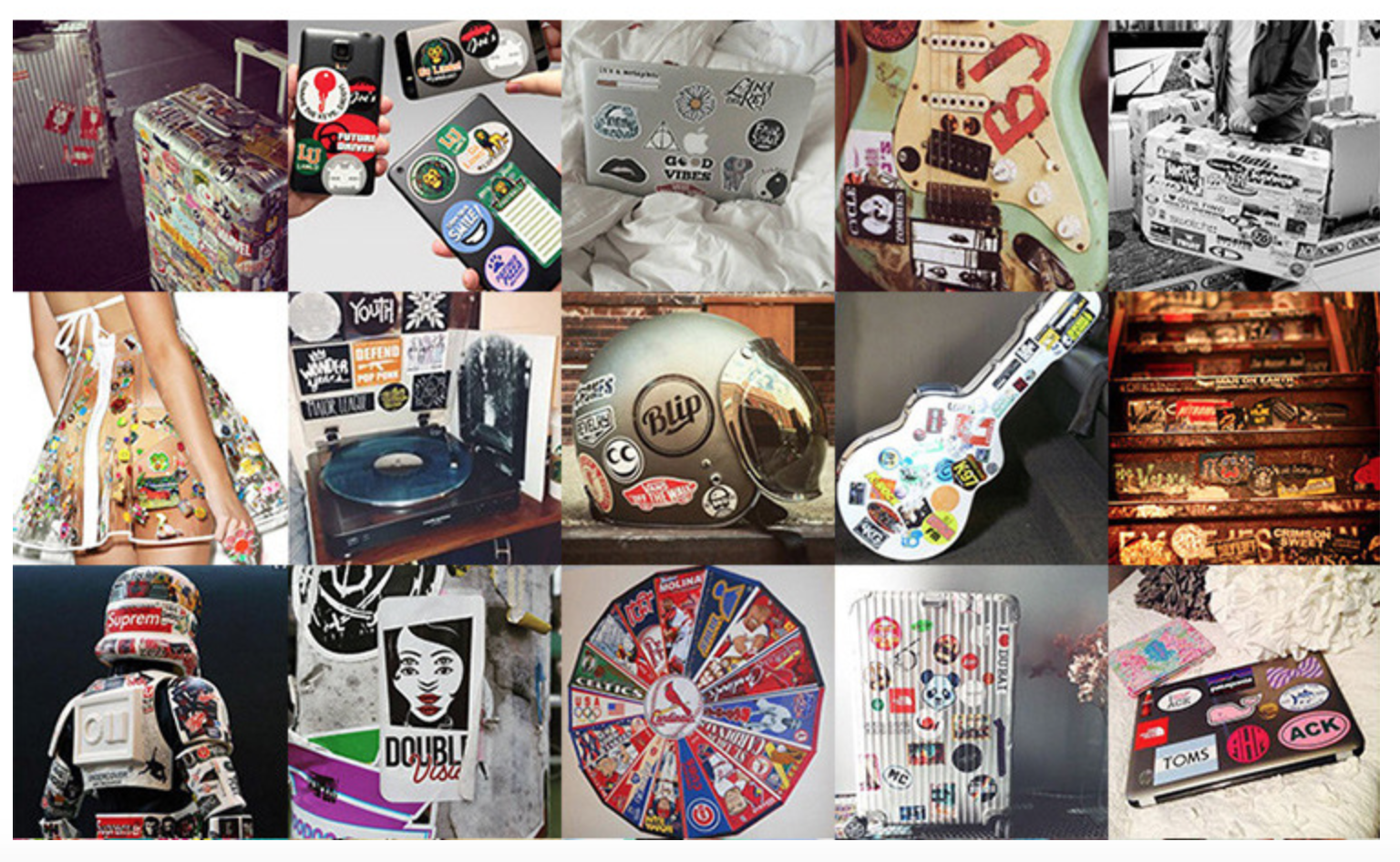 สติ๊กเกอร์ (set 100 ชิ้น) ติด ตกแต่ง กระเป๋า โน๊ตบุ๊ค ของใช้จิปาถะ