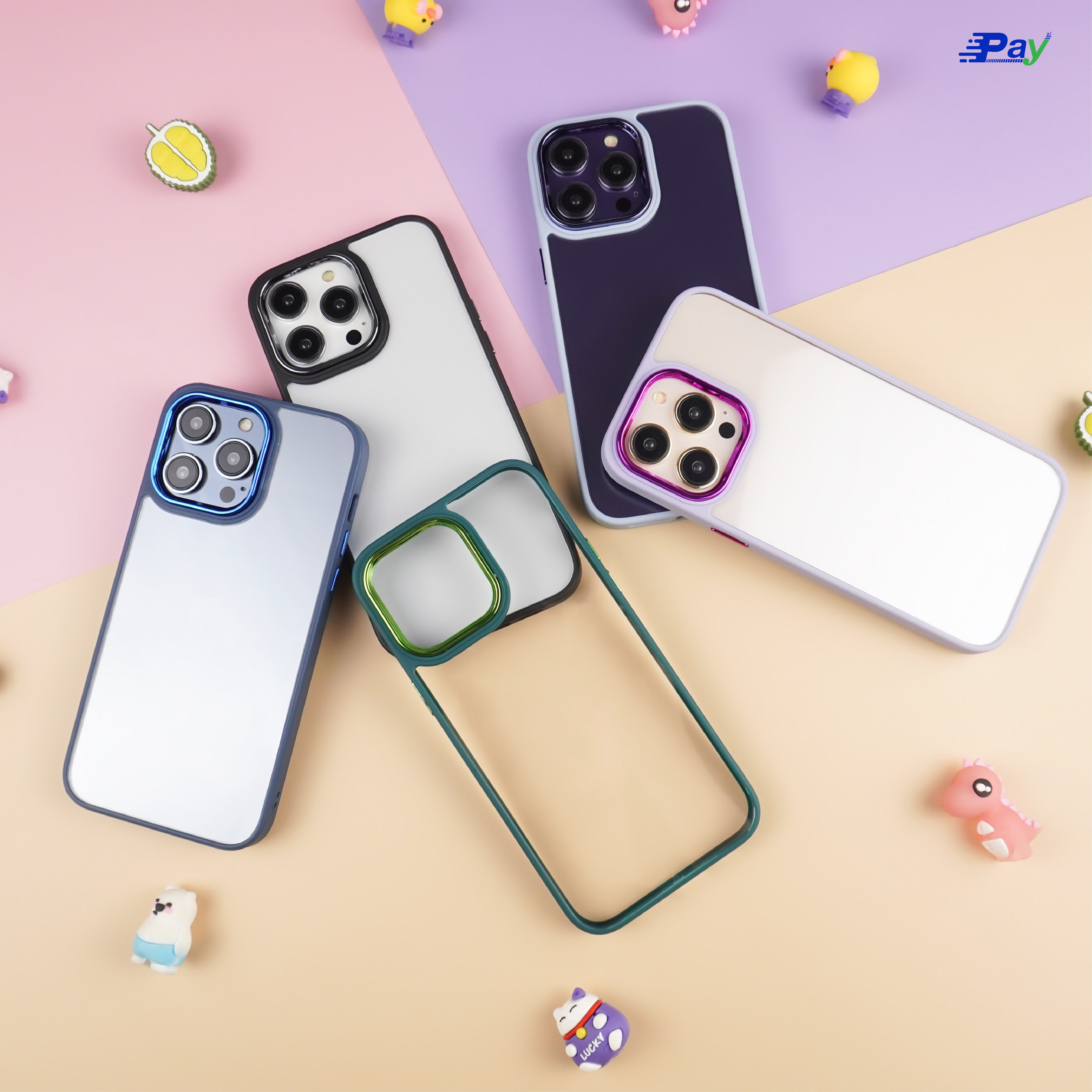 เคสโทรศัพท์ iPhone City Dog เคสใส ขอบสี เคสขอบนิ่มหลังแข็ง สำหรับ14ProMax/11