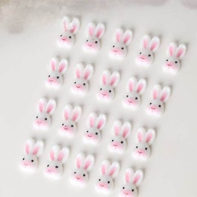 อะไหล่ติดเล็บ เครื่องประดับตกแต่งเล็บ รูปกระต่ายน้อย 20ชิ้น/แพ็ก