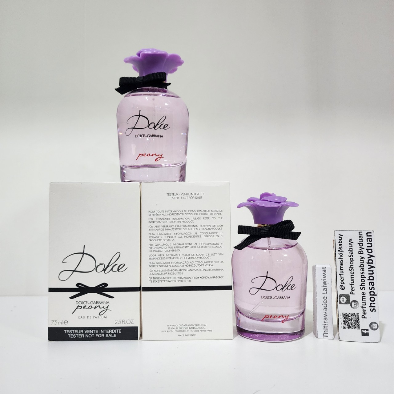 น้ำหอมแท้ D&G Dolce & Gabbana Dolce Peony 75ml กล่องเทสเตอร์