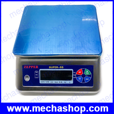 เครื่องชั่งกันน้ำ เครื่องชั่งสแตนเลส เครื่องชั่งแบบกันน้ำ ตาชั่งกันน้ำ 3kg/0.5g, 6kg/1g, 15kg/2g, 30kg/5g Waterproof Digital Scale New 3000g/0.5G โครงสแตนเลส (ผ่านการตรวจรับรอง)