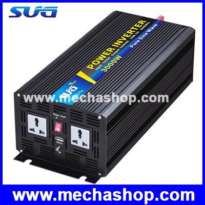 อินเวอร์เตอร์ โซล่าเซลล์ SUG Inverter 3000W Pure Sine Wave Inverter 6000W Peak Power เครื่องแปลงไฟ 24VDC เป็นไฟฟ้าบ้าน 220VAC/50Hz (สินค้าPre-Order)