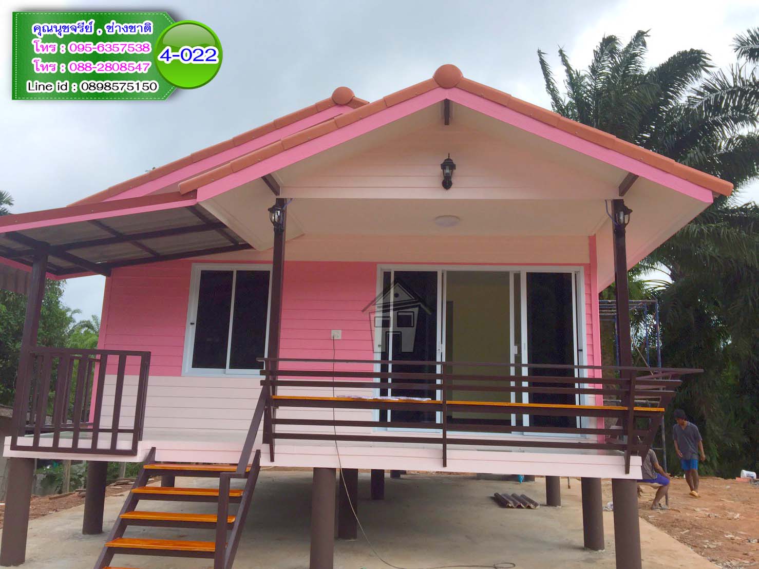 4-022 บ้านน็อคดาวน์ ทรงจั่วมุกซ้อน