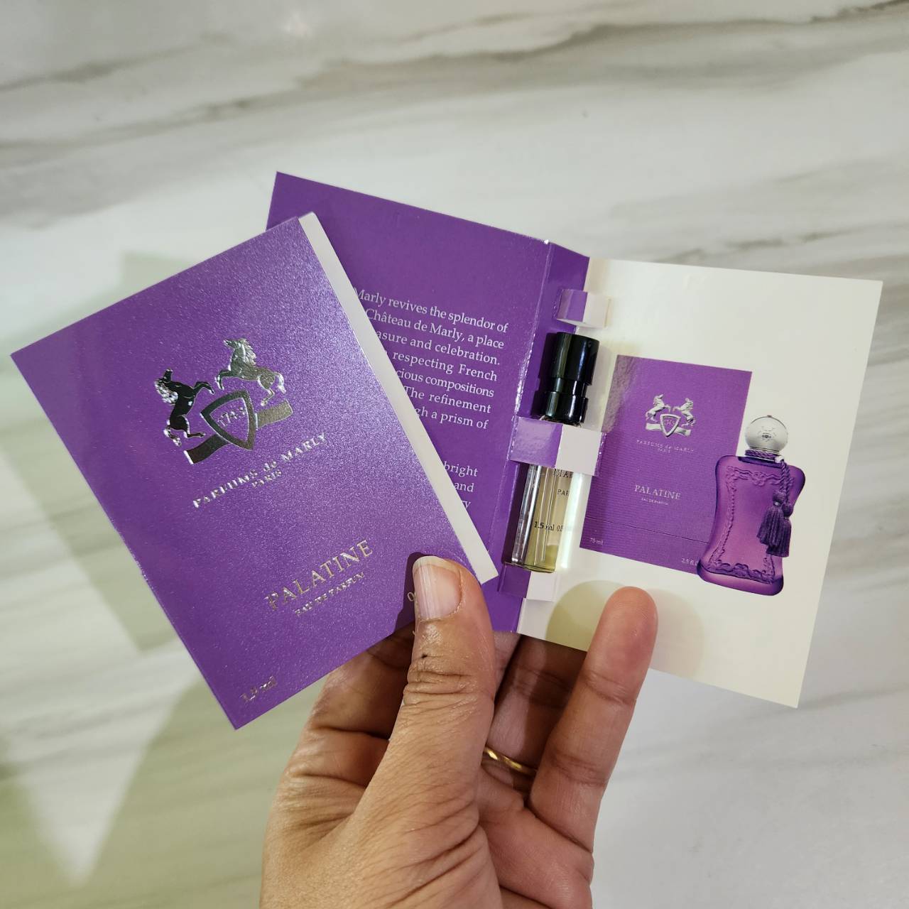 น้ำหอมไวออลหลอดทดลอง Parfums De Marly Palatine EDP 1.5ml Spray Sample Vial แบบหลอดทดลอง น้ำหอมไวออลแบบหลอด