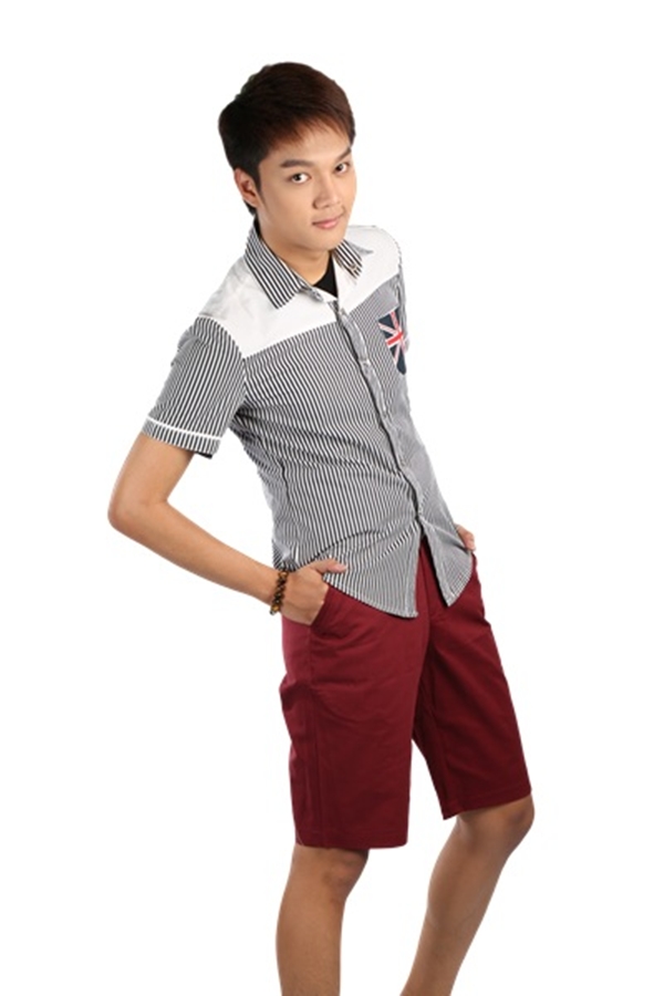 กางเกงสามส่วน รุ่น301 (สีแดงเลือดหมู)