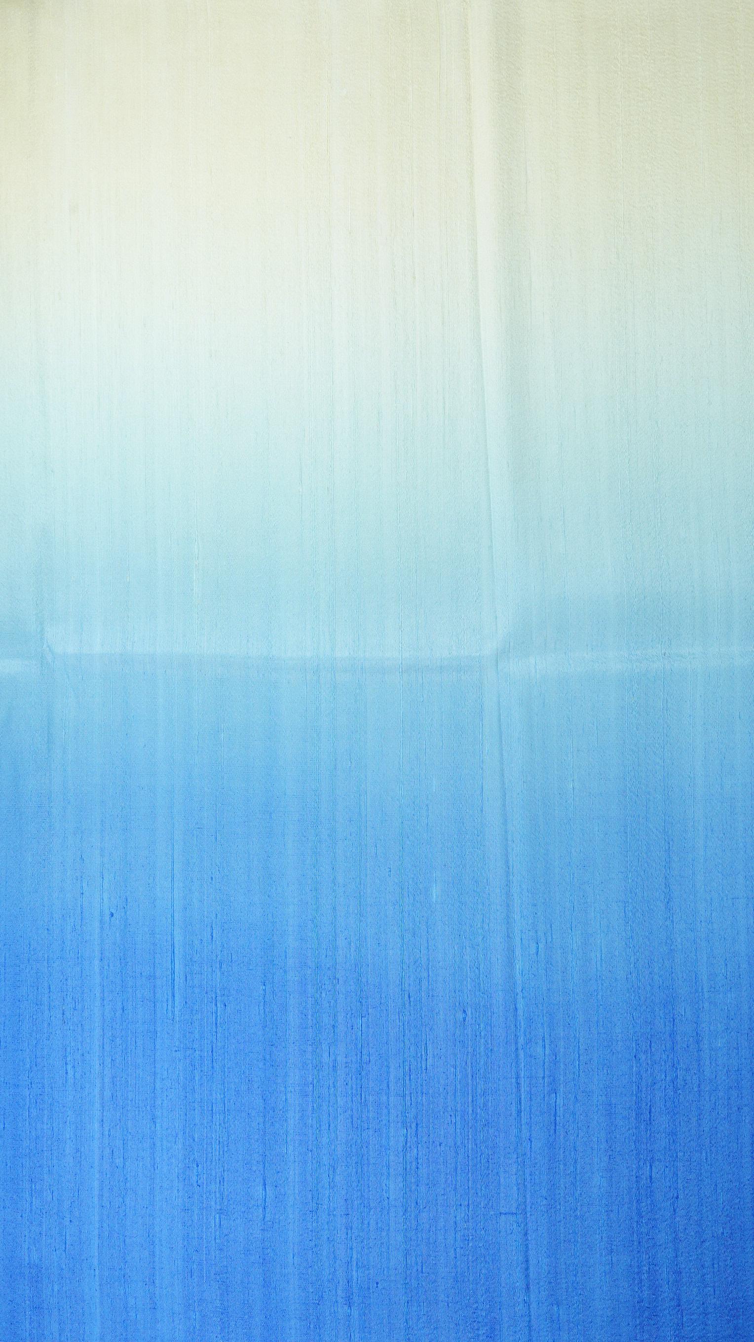 ผ้าไหมย้อมสไลด์สี ไหมบ้านทอมือ 2ตะกอ สีครีมขาว-สีฟ้า เลือกขนาด รหัส BT-TT-02246852