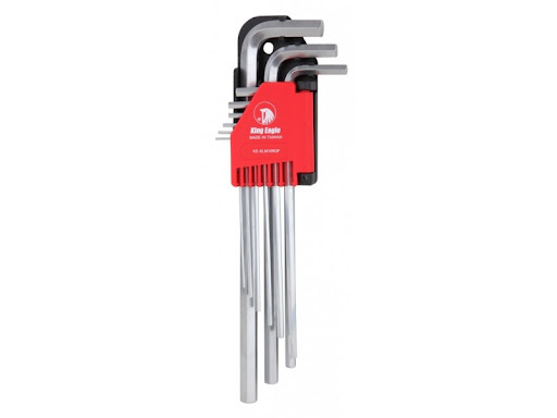 King Eagle XLM-109QP ชุดกุญแจหกเหลี่ยมหัวตรง 9 ตัวชุด ตราหัวนก (ชุด)