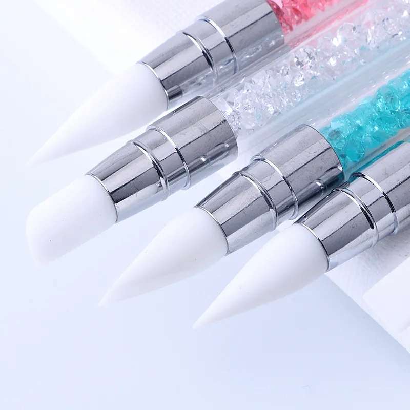 พู่กันหัวซิลิโคน พู่กันยาง สับหรับปั้นนูน ขัดผง 5แท่ง/set