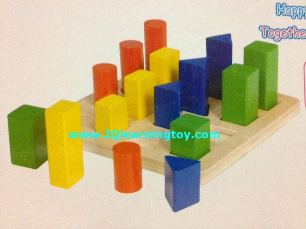 ของเล่นไม้ Ladder Geomatry Building Block สอนเรื่องรูปทรง สี และมิติ (ความตื้น ลึก หนา บาง สูง สูงกว่า )ส่งฟรีค่ะ