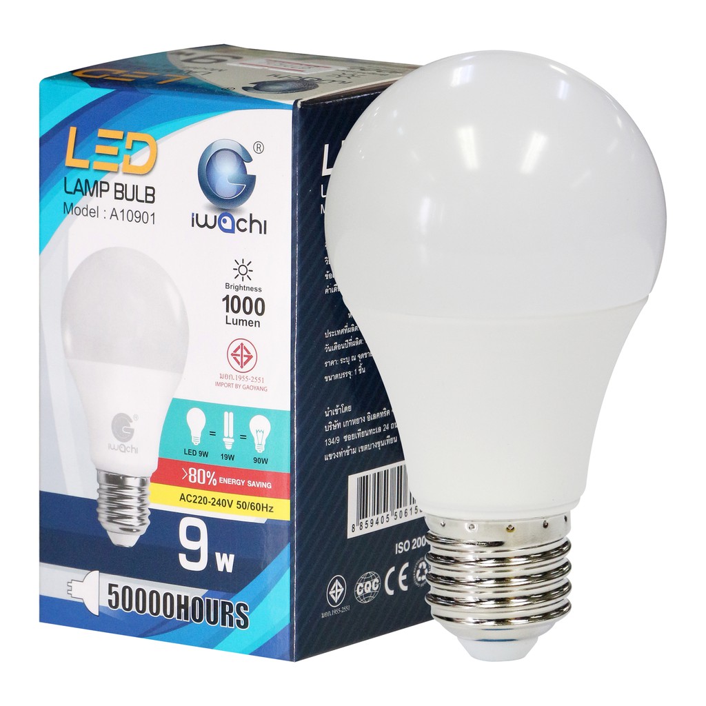 IWACHI หลอดไฟ LED 9 W อิวาชิ (หลอด)