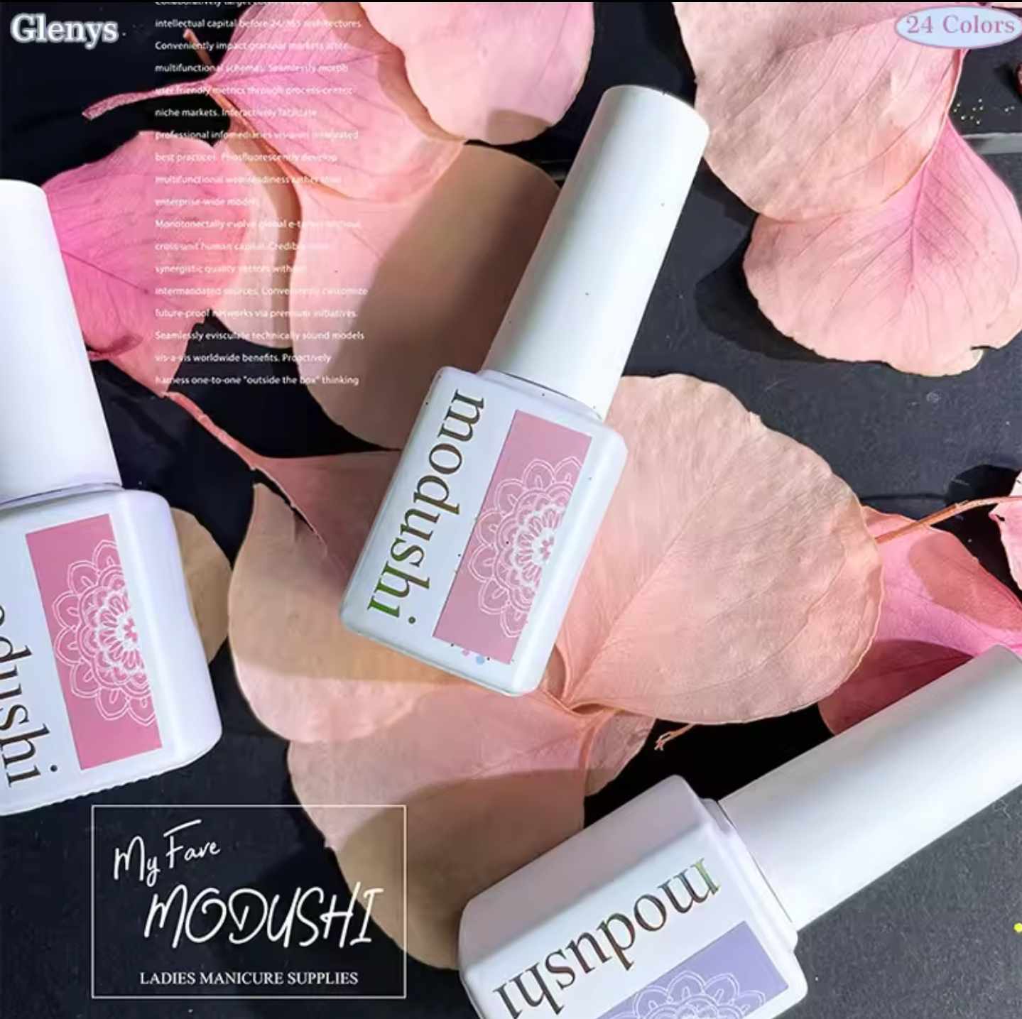 [24สี/เซต] ชุดสีเจลสุขภาพดี สีเจลโทนสีไซรัป MODUSHI 15ml พร้อมชาร์ตสี!!