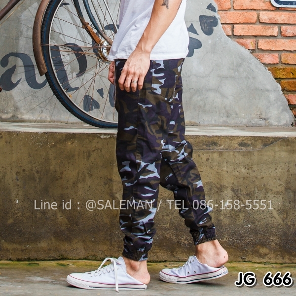 กางเกง jogger ลายทหาร JG666