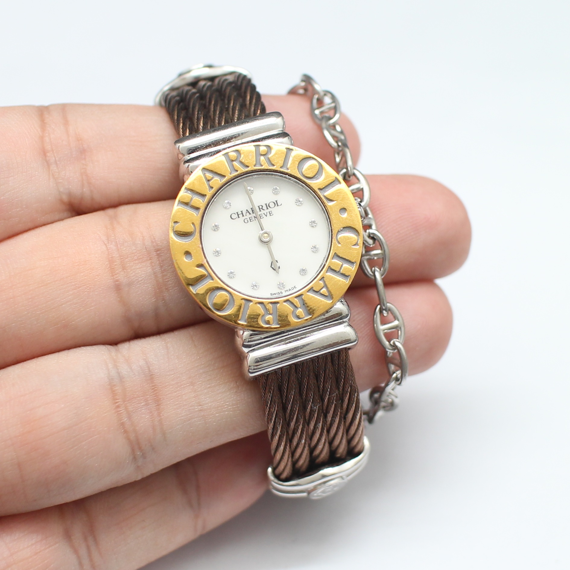 CL25016 นาฬิกา CHARRIOL ข้อมือ 16 ซม. ไม่มีการ์ด, กล่อง