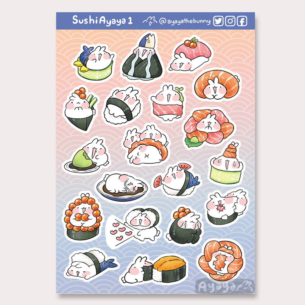 Sushi Ayaya 1 สติกเกอร์ ขนาด A6