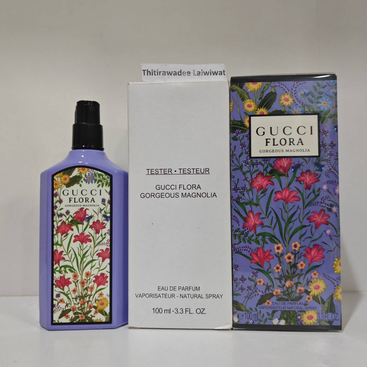 น้ำหอมแท้ Gucci Flora Gorgeous Magnolia Eau de Parfum 100ml Tester ฝาดำ