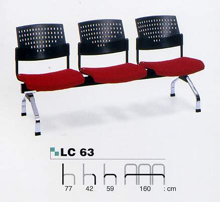 เก้าอี้แถว 3 ที่นั่ง รุ่น LC-63