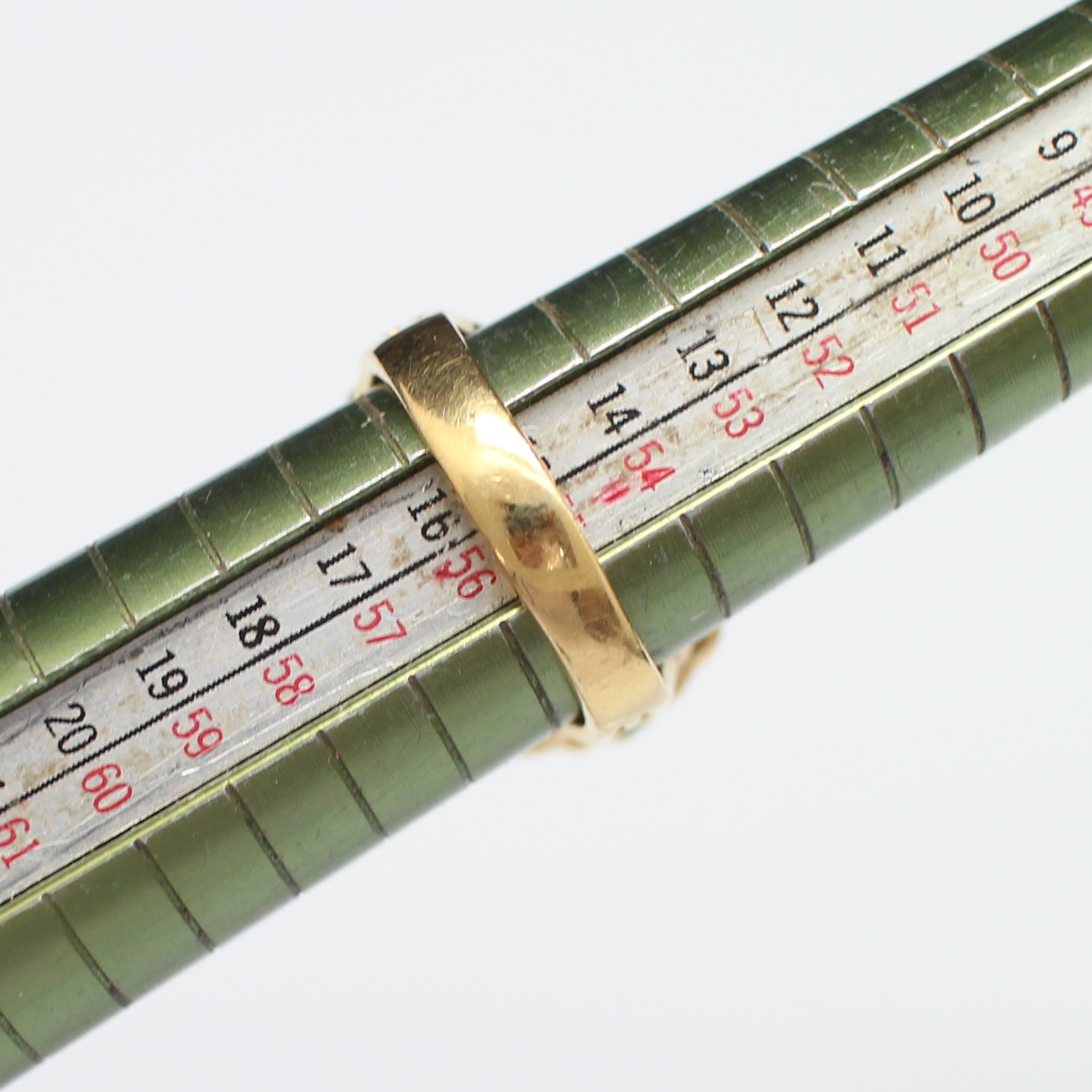 RG250157 แหวนนพเก้ายอดทับทิม ทองแท้ 90% นน. 15.8 กรัม ขนาดแหวน 55 งานเก่า สวย