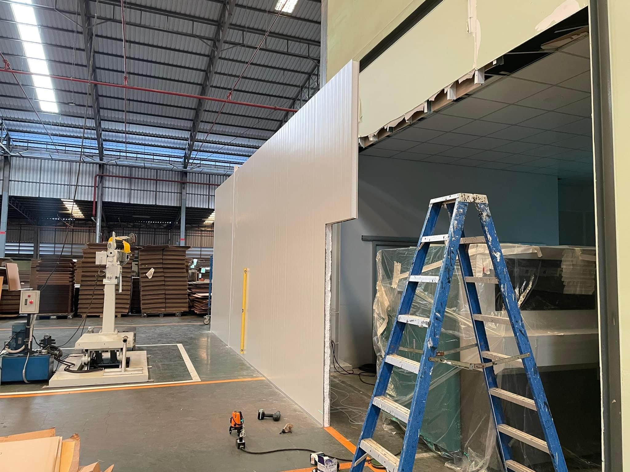 งานกั้นห้องในโกดัง กั้นห้องในโรงงาน ขนาด6.00x10.00 เมตร สมุทรสาคร