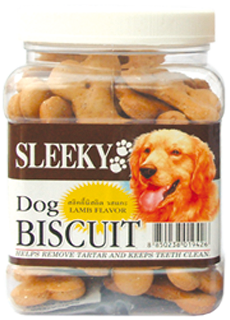 ขนมสุนัข SLEEKY บิสกิต รสแกะ - ขวดเล็ก 340 กรัม