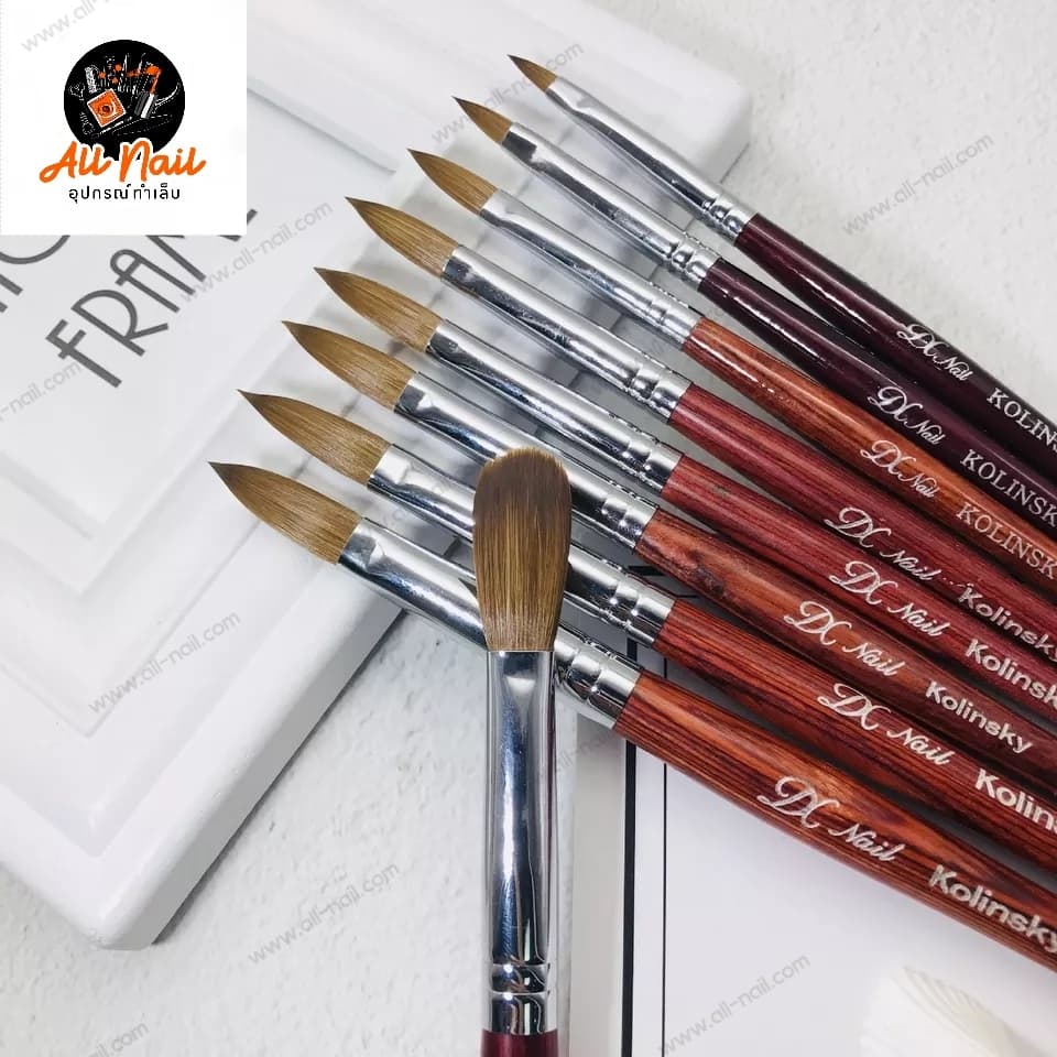 พู่กันต่ออะคริลิค พู่กันทำเล็บ ต่อเล็บ ขนKolinskyแท้ มีหลายขนาด
