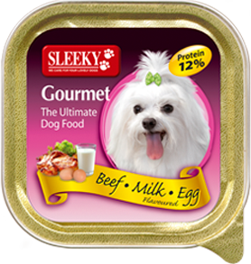 อาหารสุนัข SLEEKY Gourmet รสเนื้อ-นม-ไข่ - อาหารหมาเล็ก