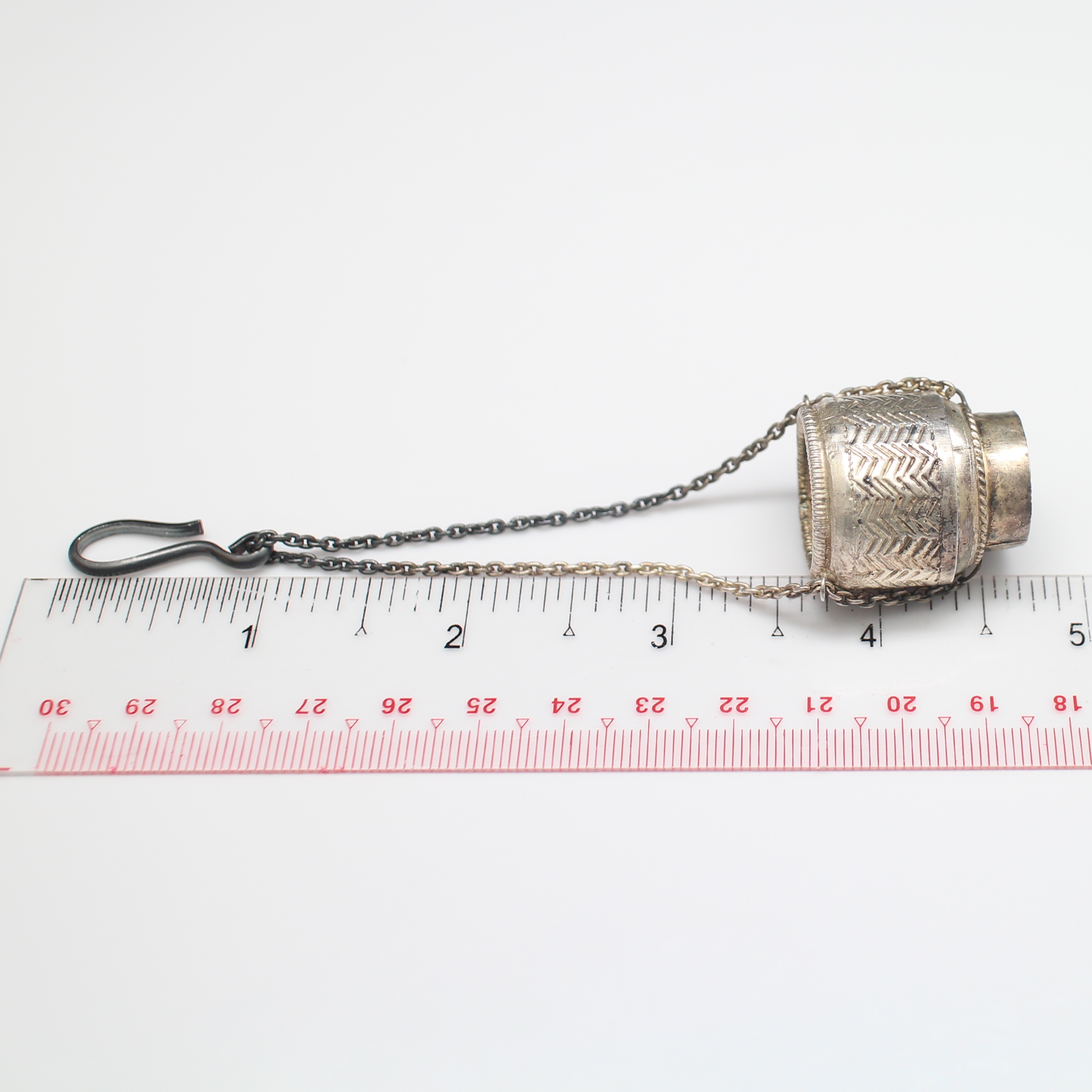 SI356 กระติ๊บเงินจิ๋ว ลายสาน เงินแท้ 92.5% นน.รวม 14.8 กรัม