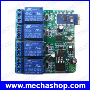 บลูทูธควบคุมผ่านมือถือ ควบคุมอุปกรณ์ผ่านบลูทูธ 12V 4 Channel Bluetooth Relay Android Mobile Remote control Switch