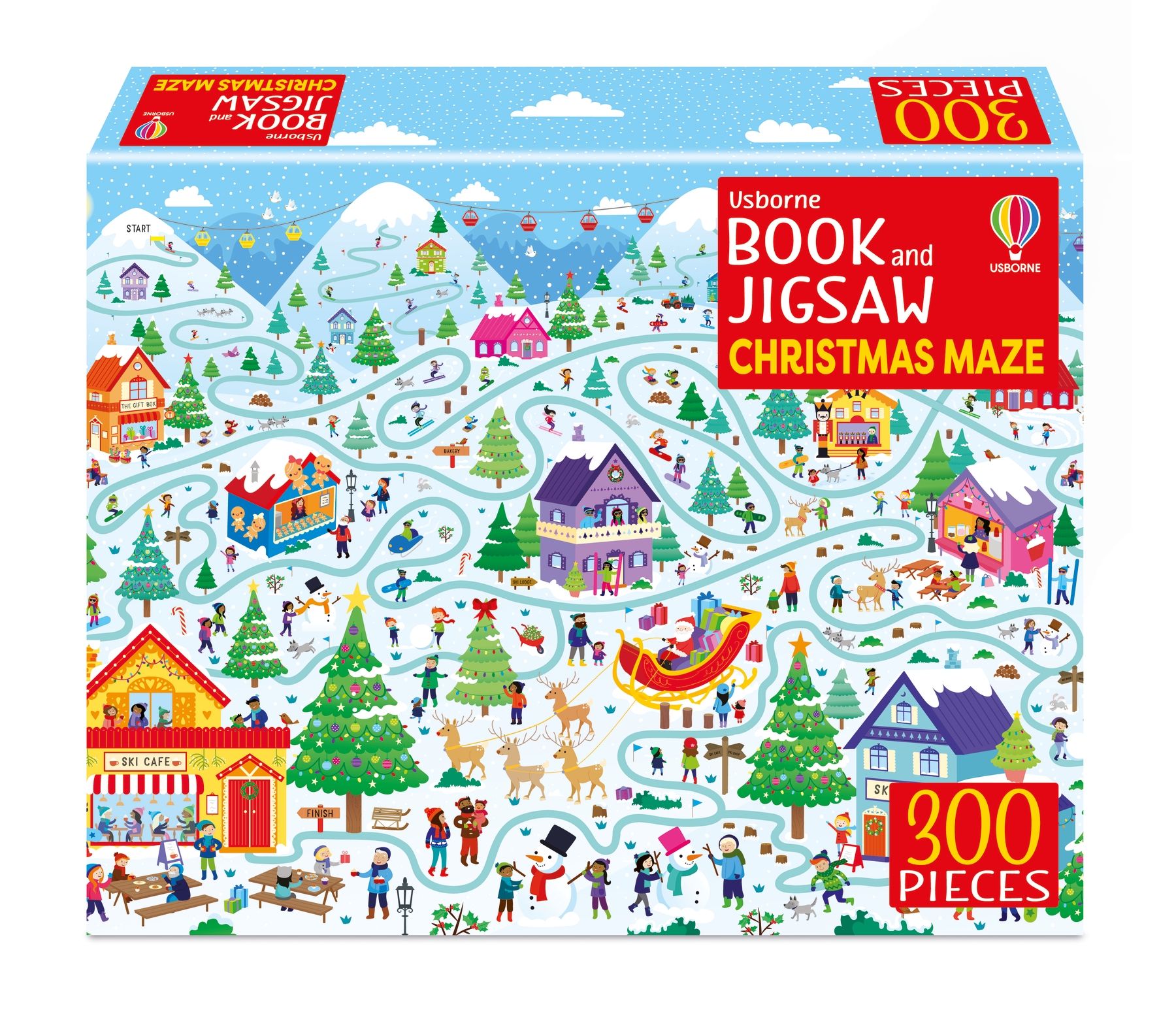 Usborne Book and Jigsaw Christmas Maze 300 Pieces age 5+