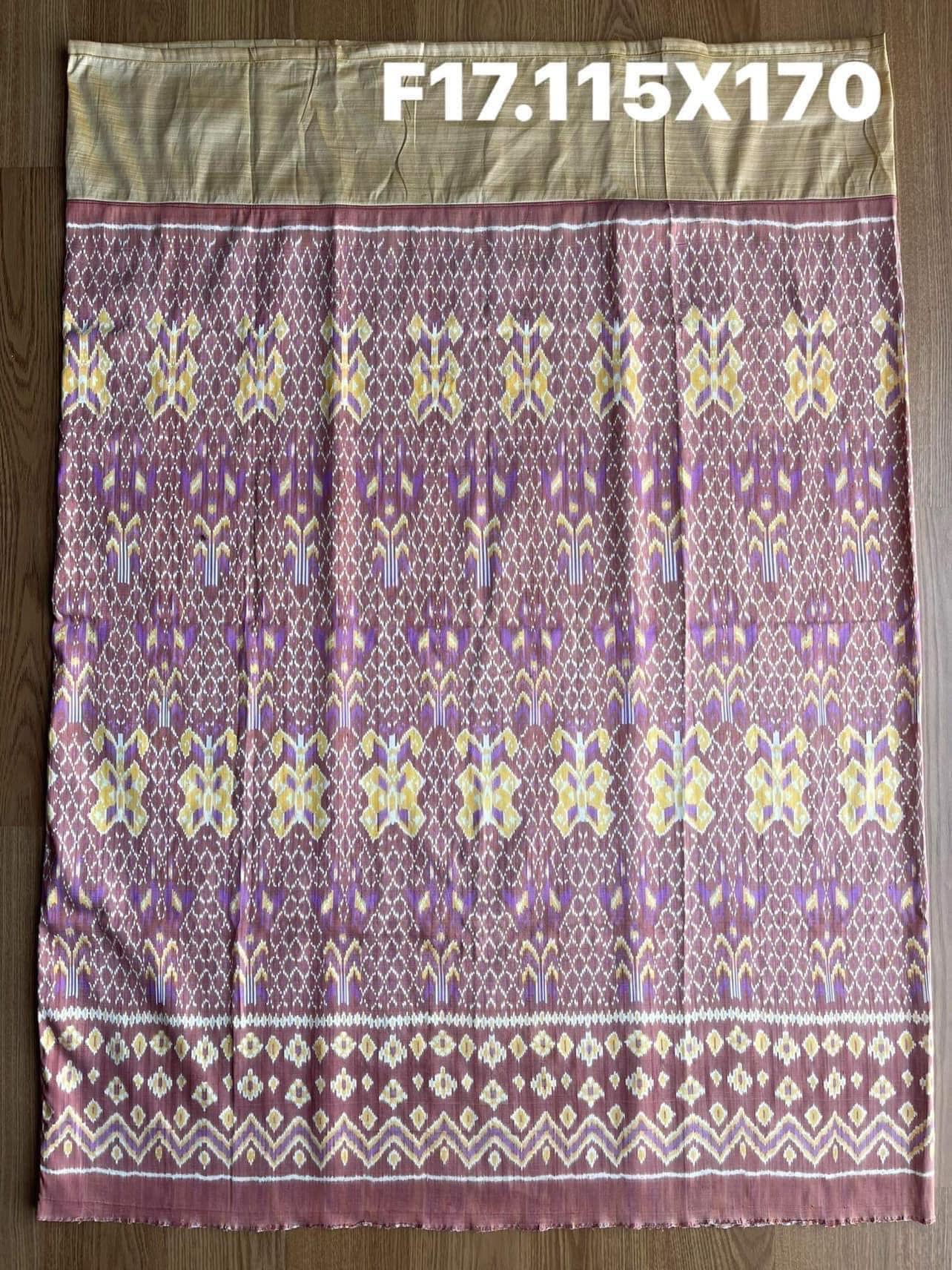 ซิ่น พระตะบอง ไหมบ้านสาวมือ ย้อมสีธรรมชาติ ขนาด 115x170ซม สีชมพู รหัส N9-SIL-F17