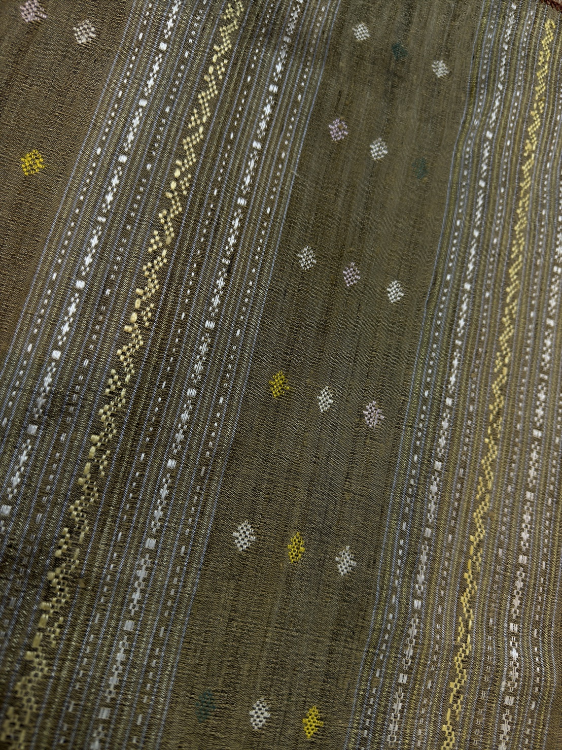 ซิ่นขิดไหม ต่อหัว ต่อเชิง ขนาด1x2เมตร สีเขียวทอง รหัส R4F-155-1246811