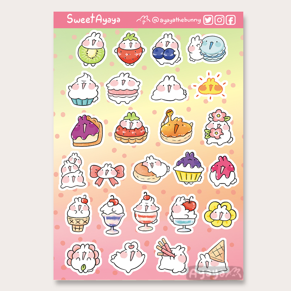 Sweet Ayaya สติกเกอร์ ขนาด A6