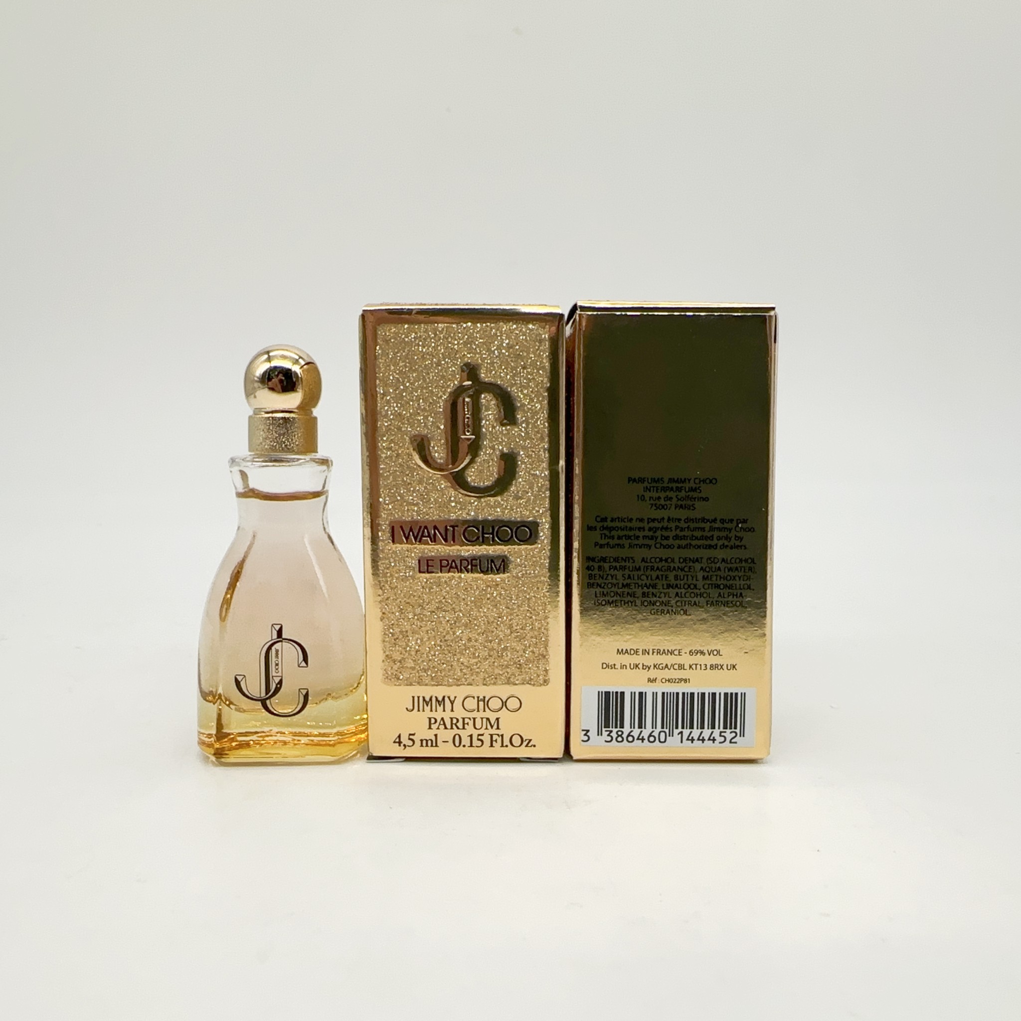 น้ำหอมจิ๋วมินิ Jimmy Choo I Want Choo Le Parfum 4.5ml ( Mini Perfume น้ำหอมขนาดพกพา) น้ำหอมจิ๋วมินิ ขวดน่ารัก ตั้งโชว์ก็สวย พกพาก็สะดวก หัวแต้มตามจุดชีพจร