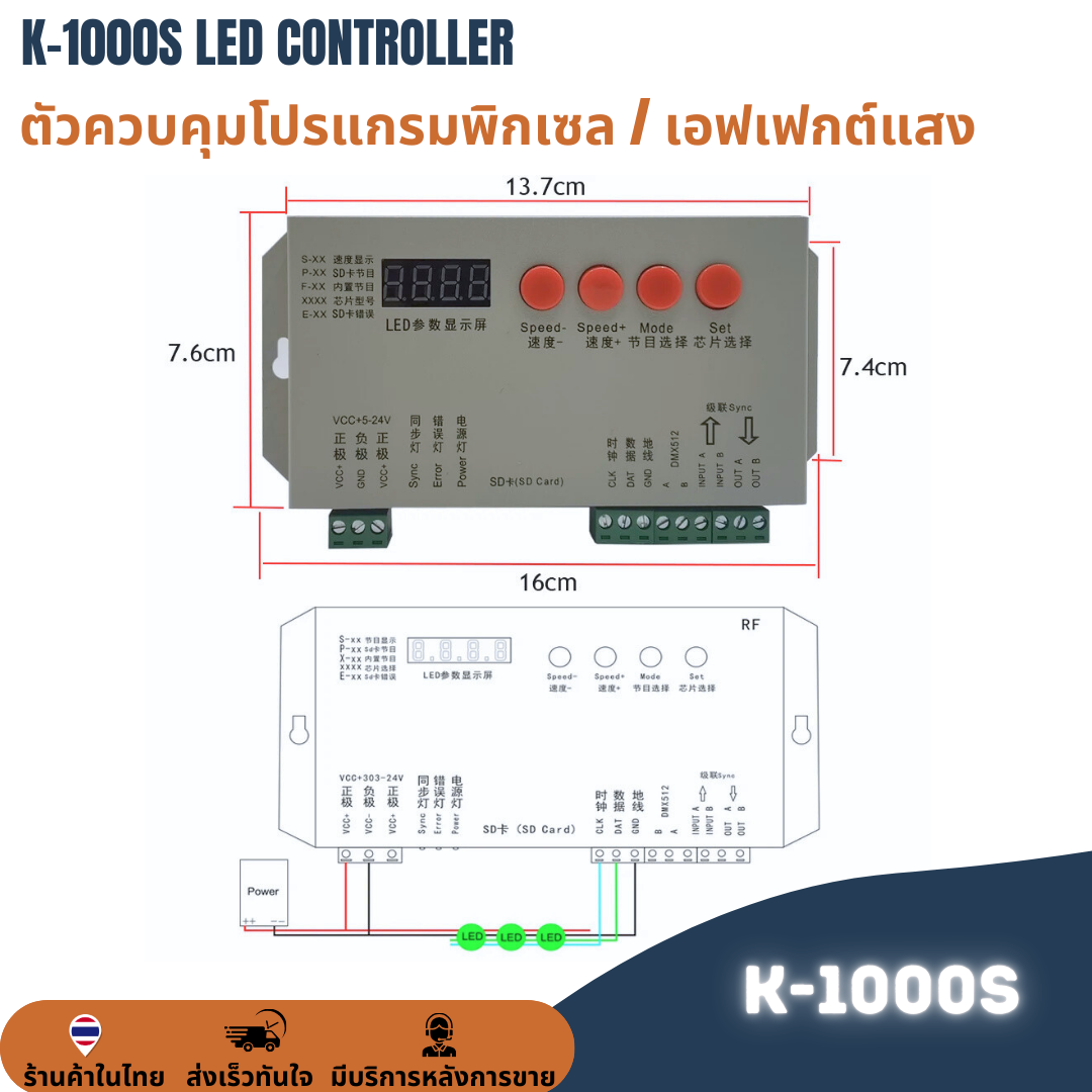 กล่องคอนโทรลเลอร์ K1000-S + SD card 256 MB + รีโมท