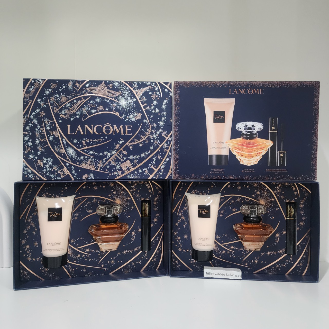 น้ำหอมแท้ Lancome Tresor EDP 30ml Holiday Set 2024 ชุดเซ็ตประกอบด้วย 1. น้ำหอม 30ml 2. Body Lotion 50ml 3. Mini Mascara 2ml "ชุดเซ็ตน้ำหอม