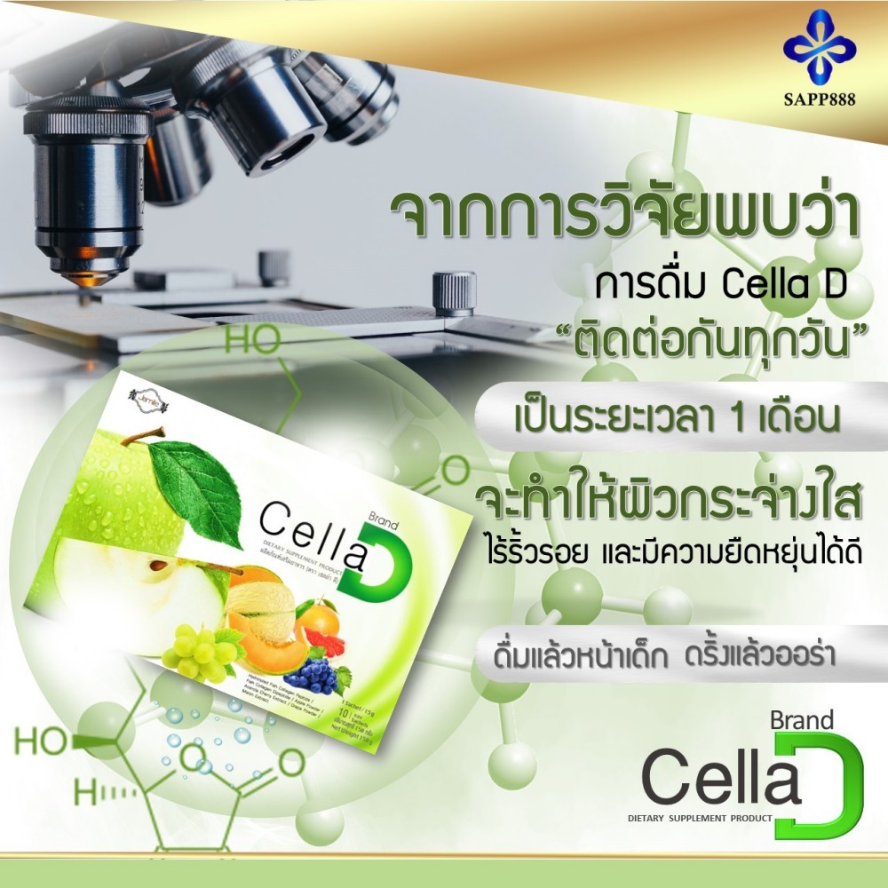 เซลล่าดี CellaD นวัตกรรม CellSynapse ดื่มแล้วหน้าเด็ก ผิวออร่า