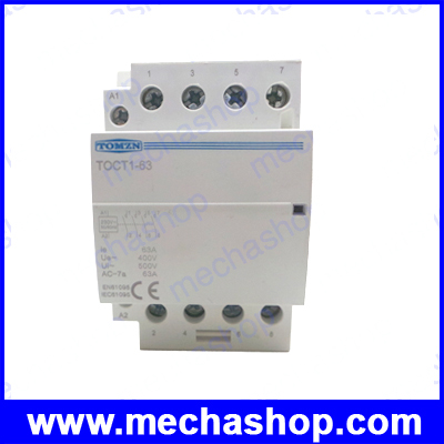เอซีคอนแทกเตอร์ แมกเนติกคอนแทกเตอร์ 4P 63A Coil 220/230V AC 50/60HZ Din rail Household ac contactor 4NO