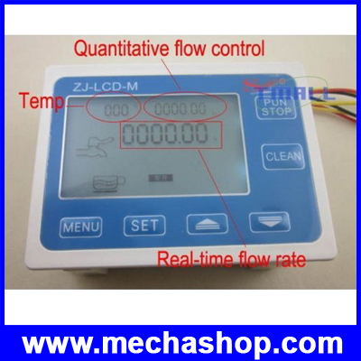 เครื่องควบคุมปริมาตรน้ำ ตามอัตราการไหลของน้ำ 9999 ลิตรต่อนาที ZM YF-S201 Flow Water Meter LCD Display Quantitative Control