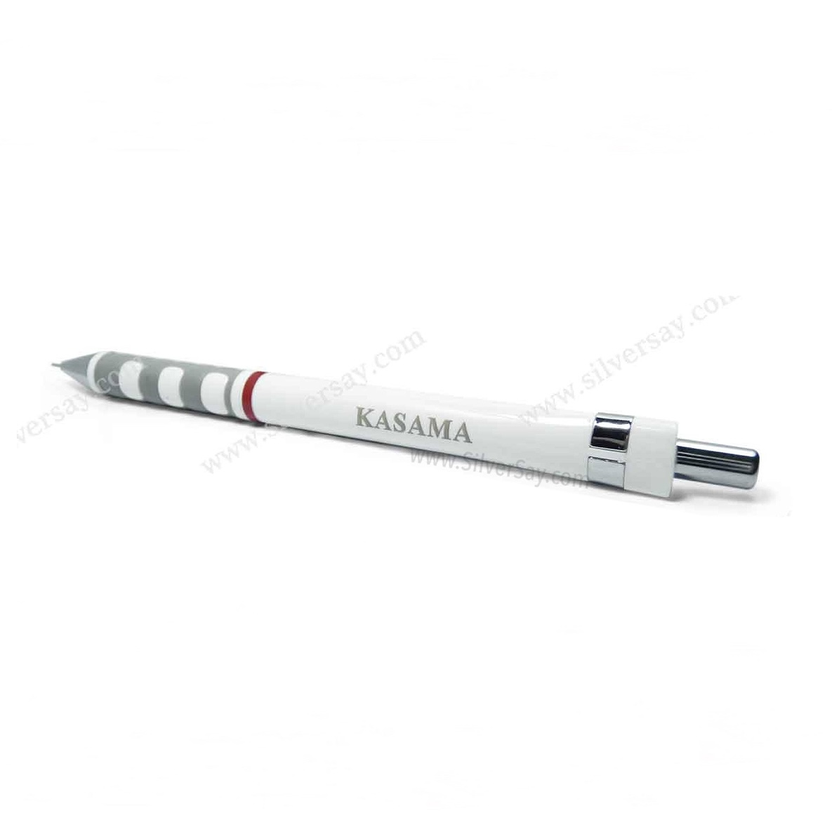 สลักชื่อ "KASAMA" บนดินสอ Rotring