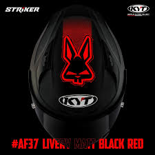 KYT รุ่น Striker ลาย AF37 LIVERY MATT BLACK/RED *ยังไม่รวมชิวดำ*